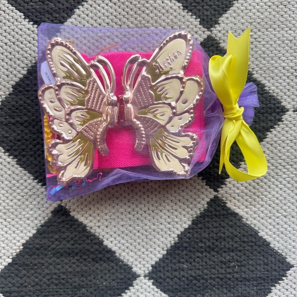 Hot Pink Waist Belt with Gold Butterfly Buckle main image 4